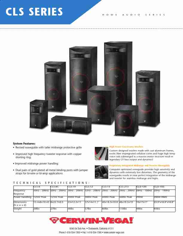 Cerwin-Vega Speaker CLS-215-page_pdf